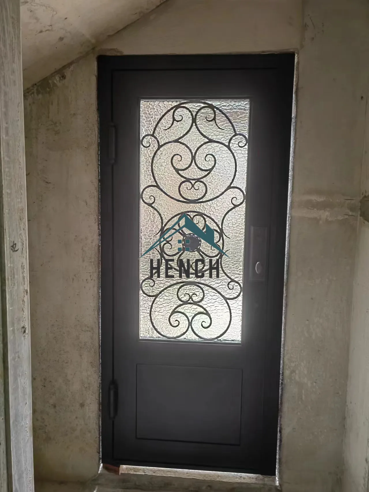 

Hench Steel Metal French Wrought Iron Double Doors China Factory