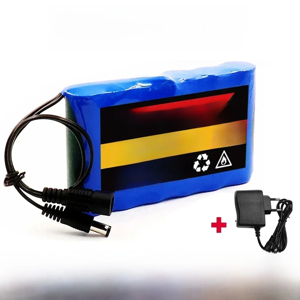 Batterie lithium-ion aste portable, moniteur de caméra CCTV + chargeur, capacité DC 2024 V, 30Ah, Super 12V, 50000mAh, 12.6