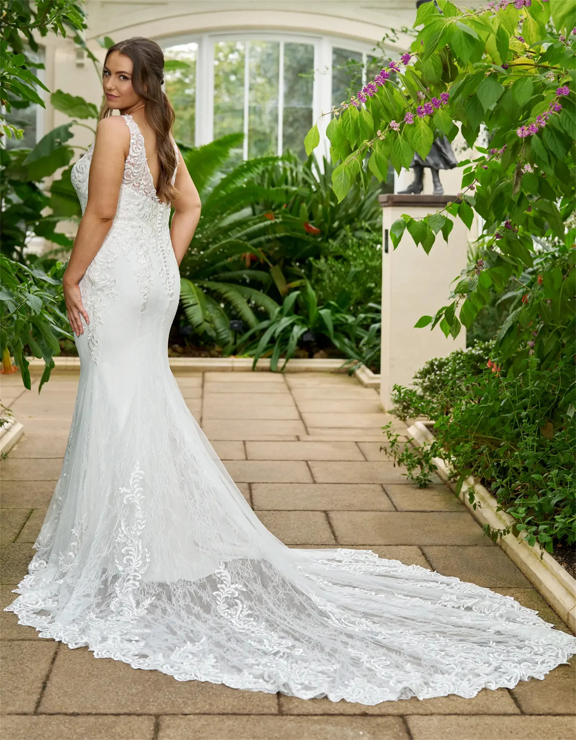 Evon nupcial sereia cintas de espaguete vestido de casamento plus size elegante tule 2025 vestido de noiva applique personalizado