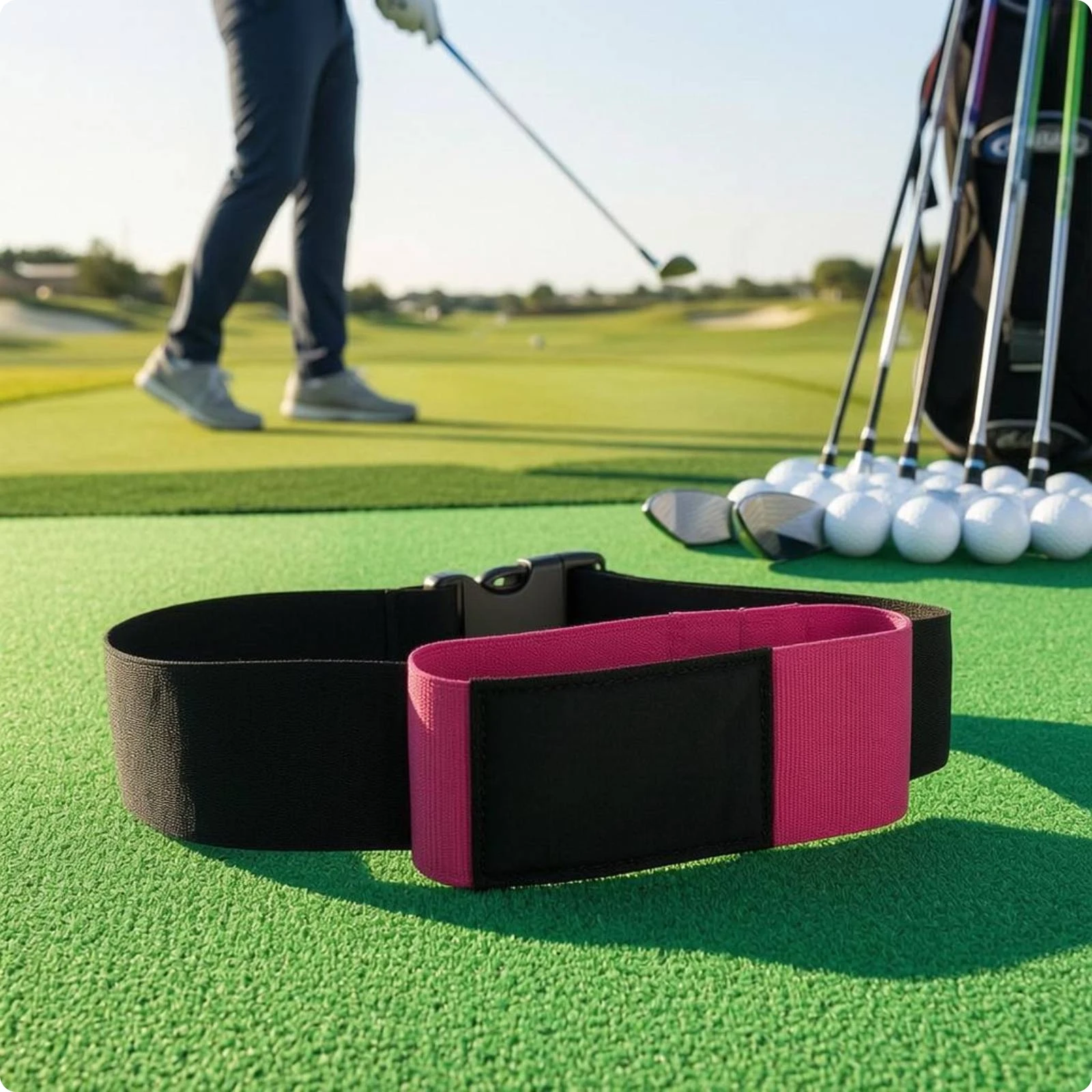 Adjustable Padded Arm Correction Strap Golf Practice Swing Strap for Enhanced Golf Swing Training