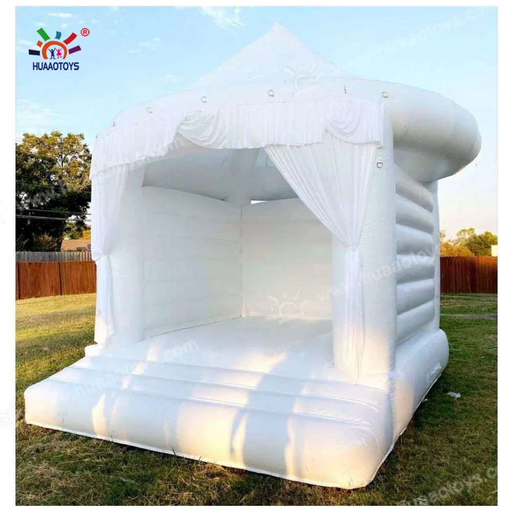 Inflatable White Bounce House PVC Inflatable Bouncy Castle/Moon Bounce House/Bridal Bounce Wedding Bounce House White