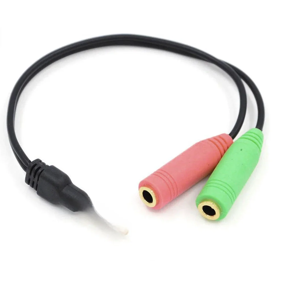 Cabo adaptador de áudio y microfone jack 3.5mm para ps4 y dispositivos divisor conector 1 jack macho