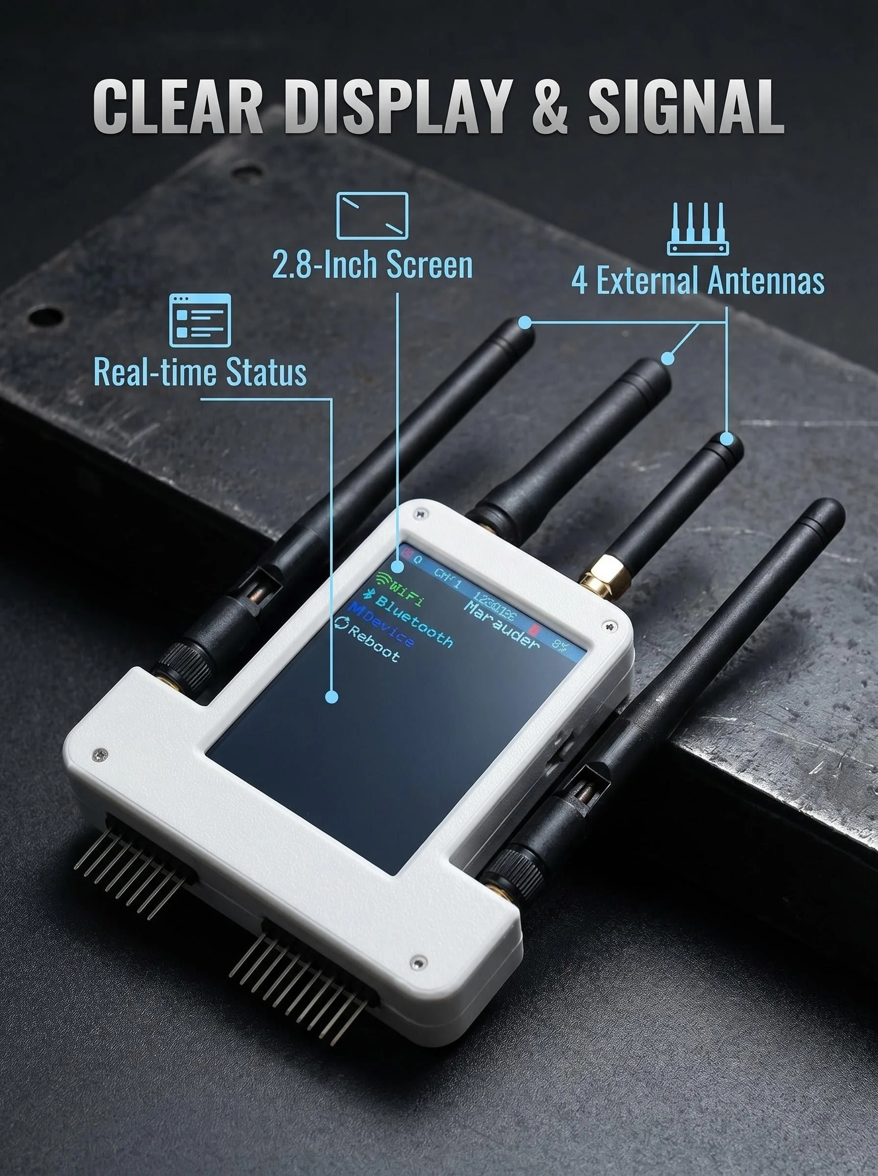 carte-d'extension-esp32-4-en-1-avec-ecran-gps-rf-433-mhz-batterie-module-de-developpement-iot-portable
