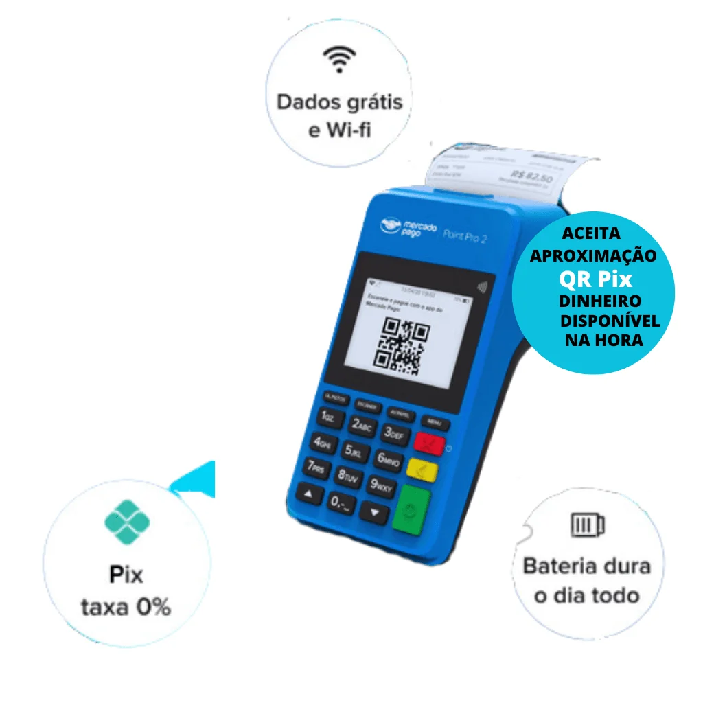 Point pro print proof machine accepts approximation QR code Pix.