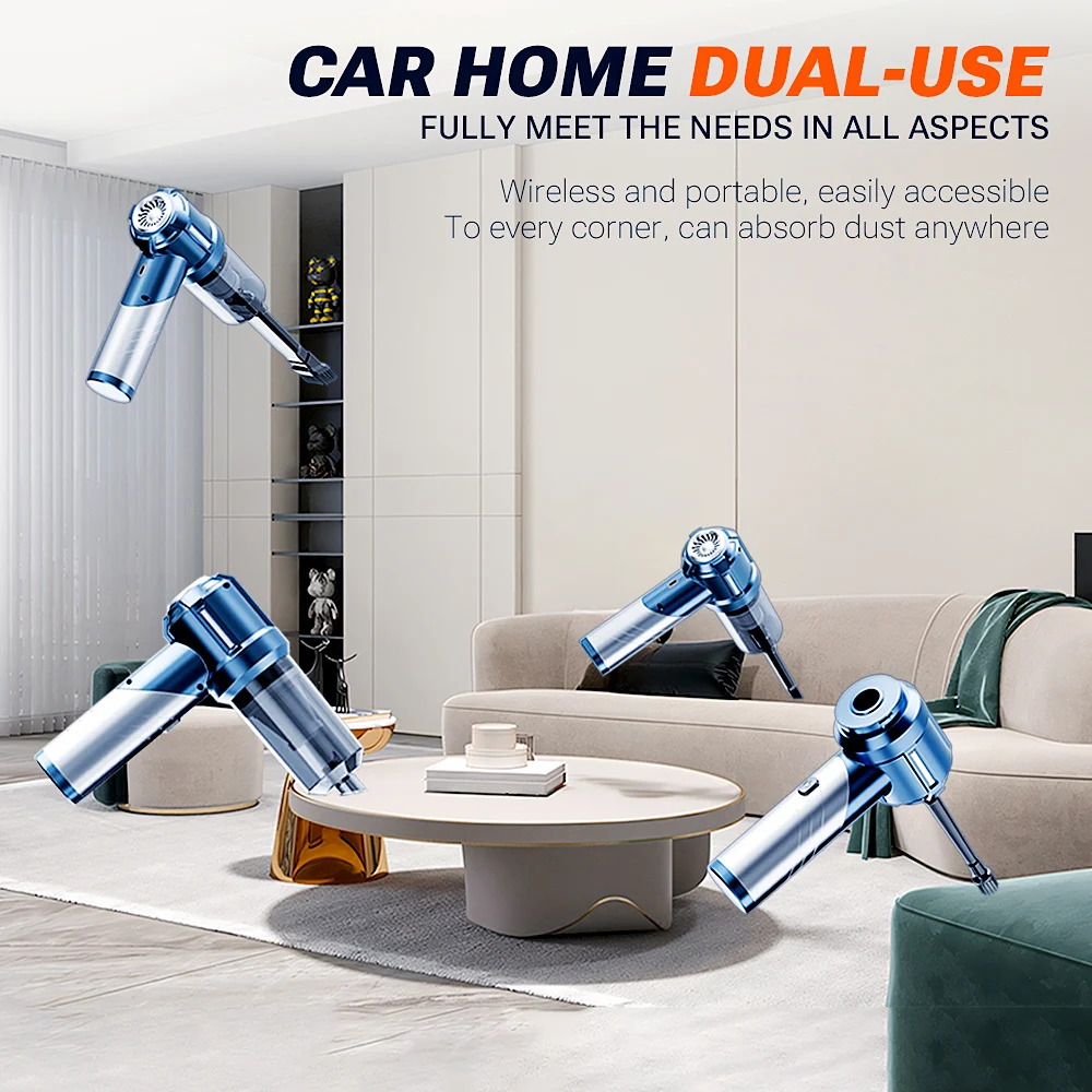 SZUK C013 Foldable Car Vacuum Cleaner Powerful Air Blower HandHeld Cleaning Machine Strong Suction Portable Wireless Cleaner