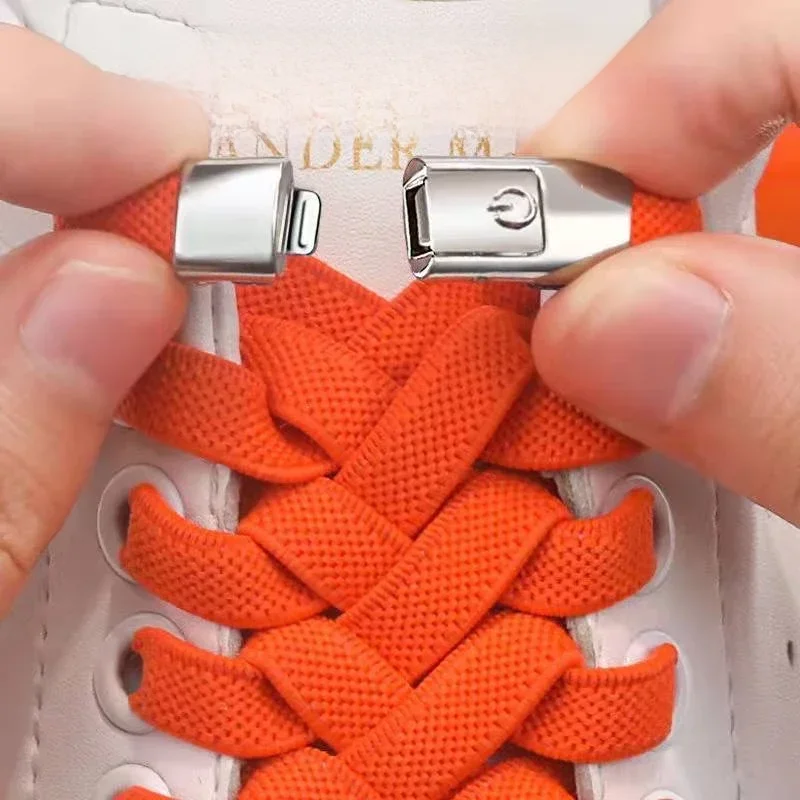 Lacets artificiel astiques sans Attaches pour Chaussures, Baskets, Bottes, pour Enfants et Adultes, 1 Paire, Nouvelle Collection