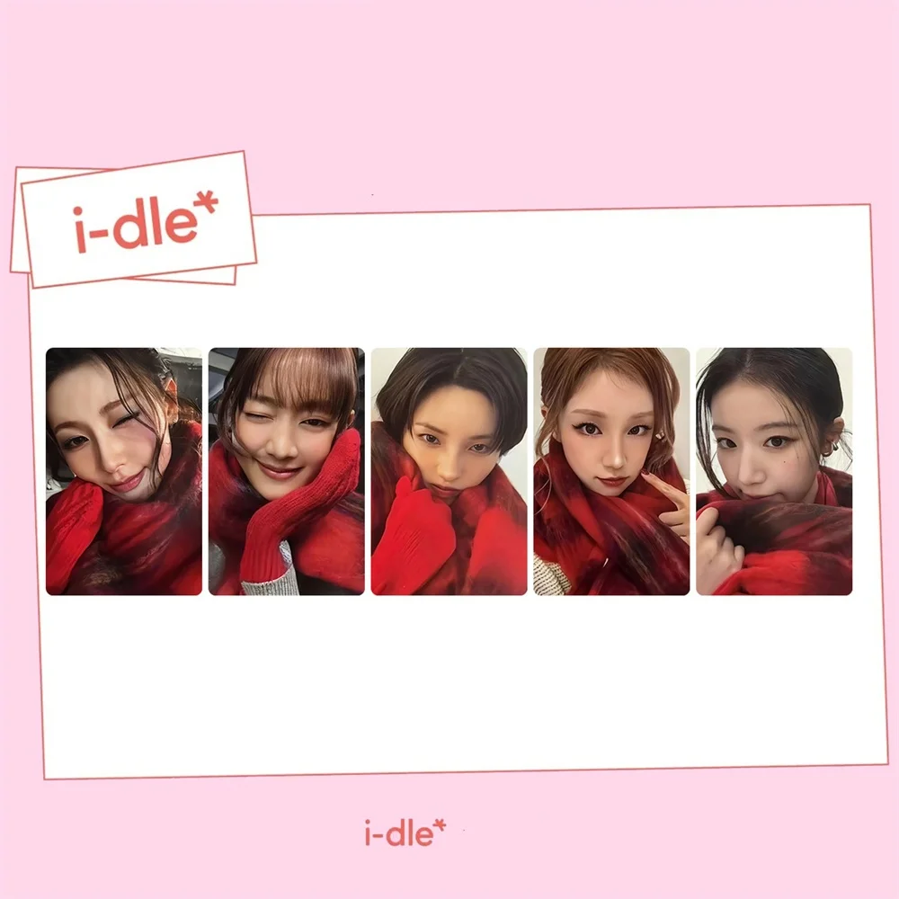 5 ピース/セット GIDLE カードホリデーラッキードローフォトカード特別な LOMO カード明るいフィルムカード ShuHua Minnie YuQi ファンコレクションギフト