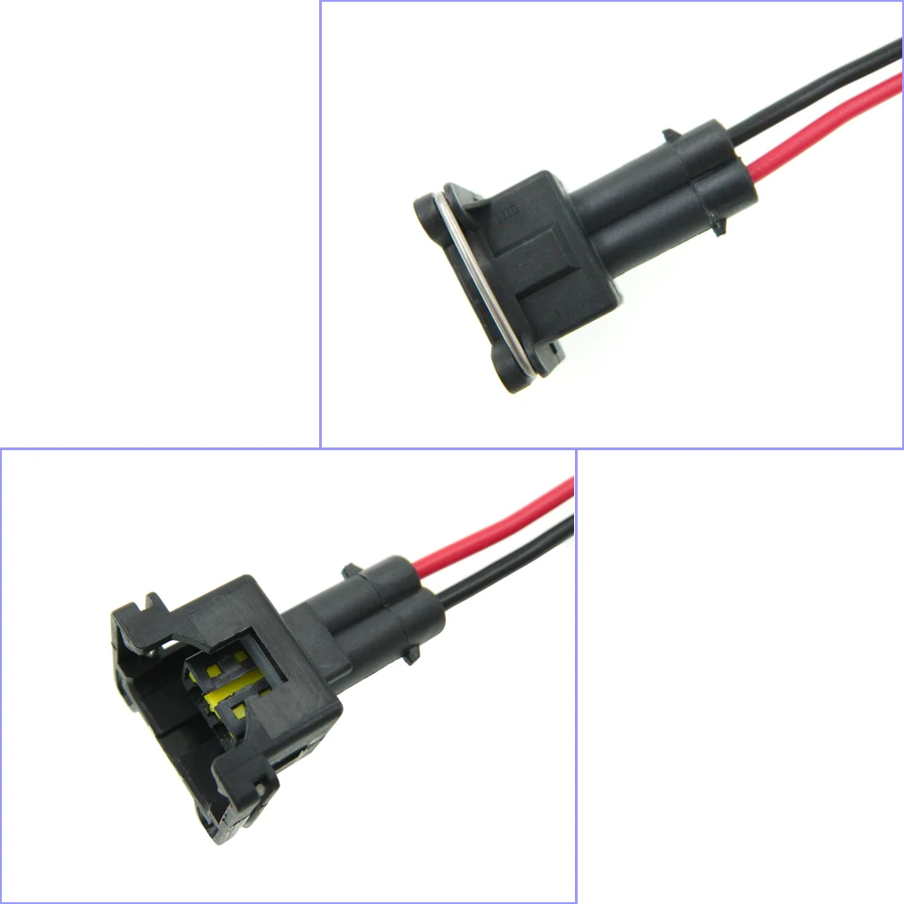 10 Stück Einspritzdüsen-Steckverbinder, Verdrahtungsstecker, Clips, Boost-Magnetventil, passend für EV1 OBD1 Pigtail Cut & Splice 440cc 650cc 850cc 1000cc – Detail 7