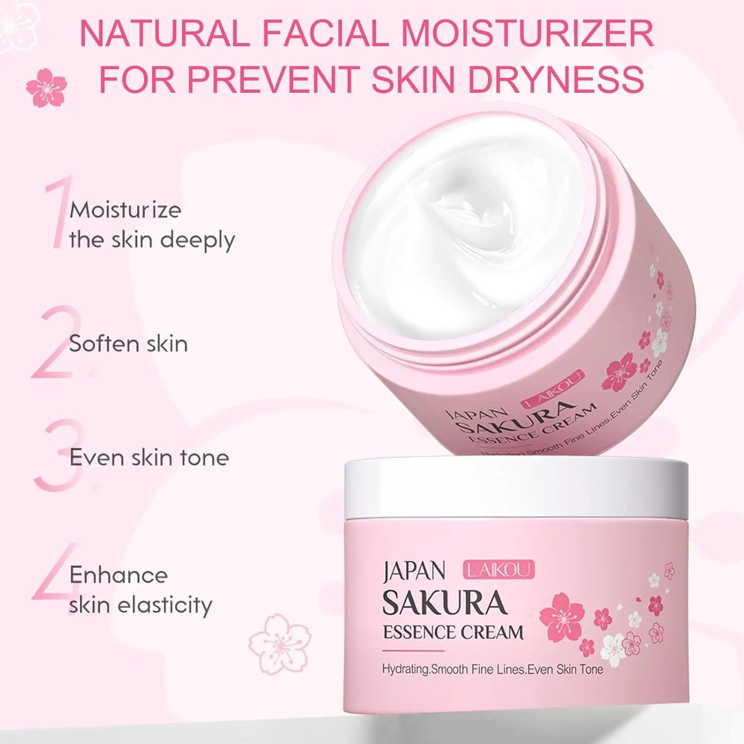 Sakura Skin Care Kit, 14pcs/set Moisturizing Facial Mask & Essence Face Cream & Eye Mask & Lip Mask, Skin Care Kit for Women