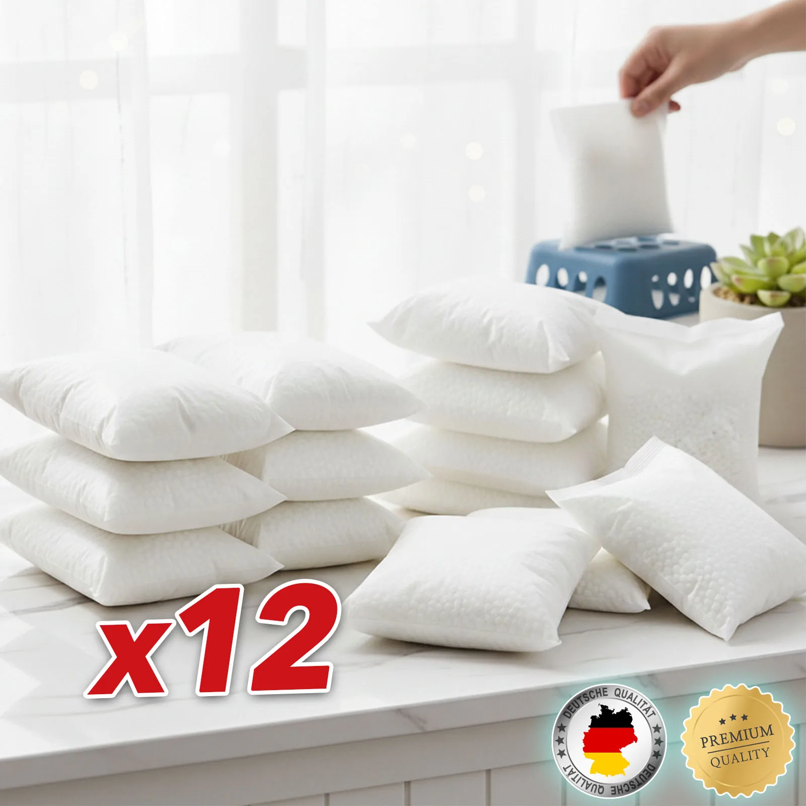 Luftentfeuchter Nachfüllpack 12er Set 400g Feuchtigkeitsabsorber Granulat Entfeuchter Nachfüllbeutel gegen Schimmel Feuchtigkeit für Keller Bad Wohnräume