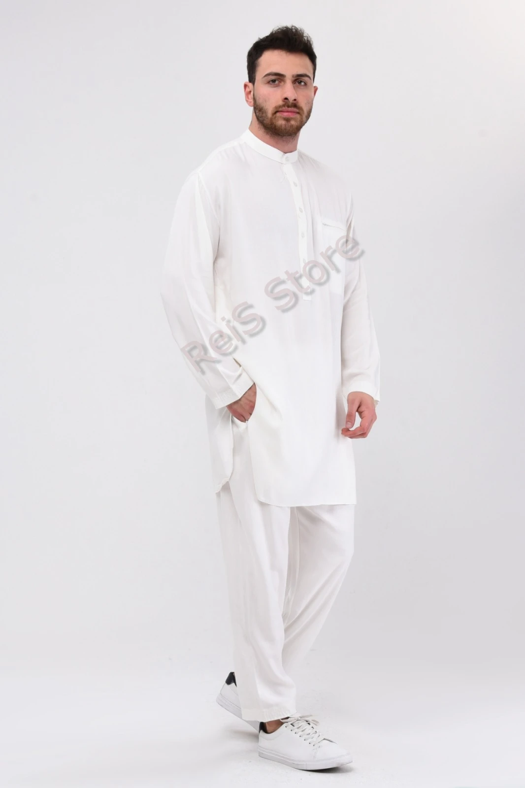 Trajes paquistaníes Reis para hombres, conjunto de 2 piezas, Umrah hajj musulmán, caftán marroquí árabe, ropa islámica saudí