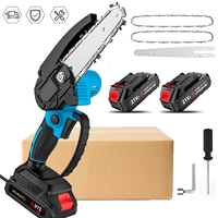 800W Chain Saw 6-inch Powerful 21V Cordless Rechargeable Handheld Pruning Chainsaw Woodworking Electric Saw Cutting Power Tools