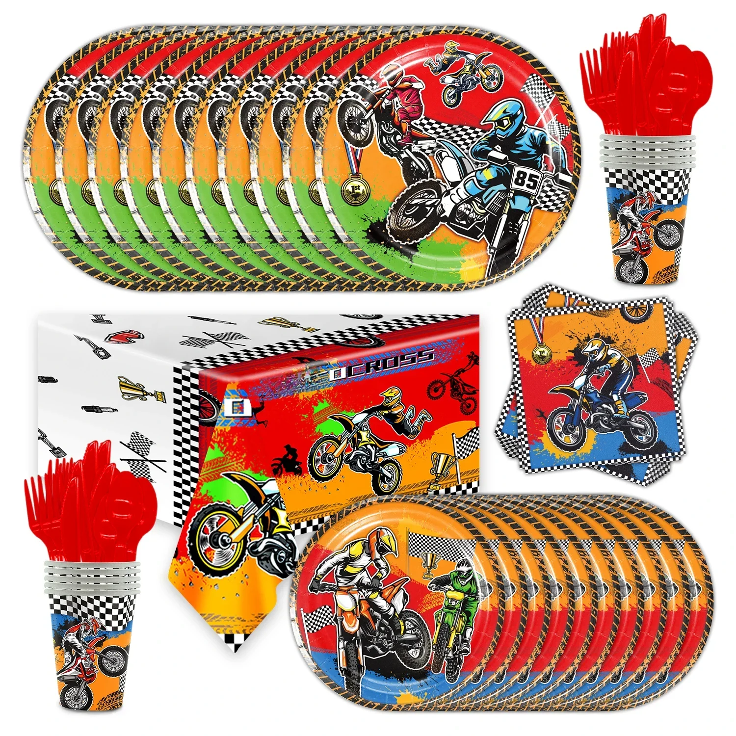 AliExpress Disney Dirt Bike Birthday Party Supplies Motorcycle Theme Party Plates Napkin Decorations Motocross