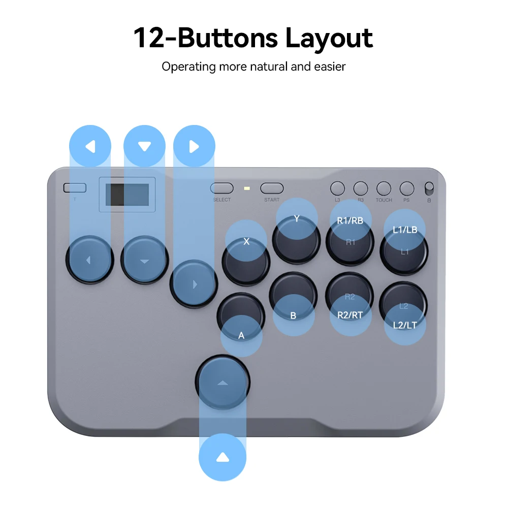 Alta42 arcade joystick mini hitbox controlador de arcade sem alavanca para pc/ps4/ps5/switch alavanca arcade vara hitbox luta