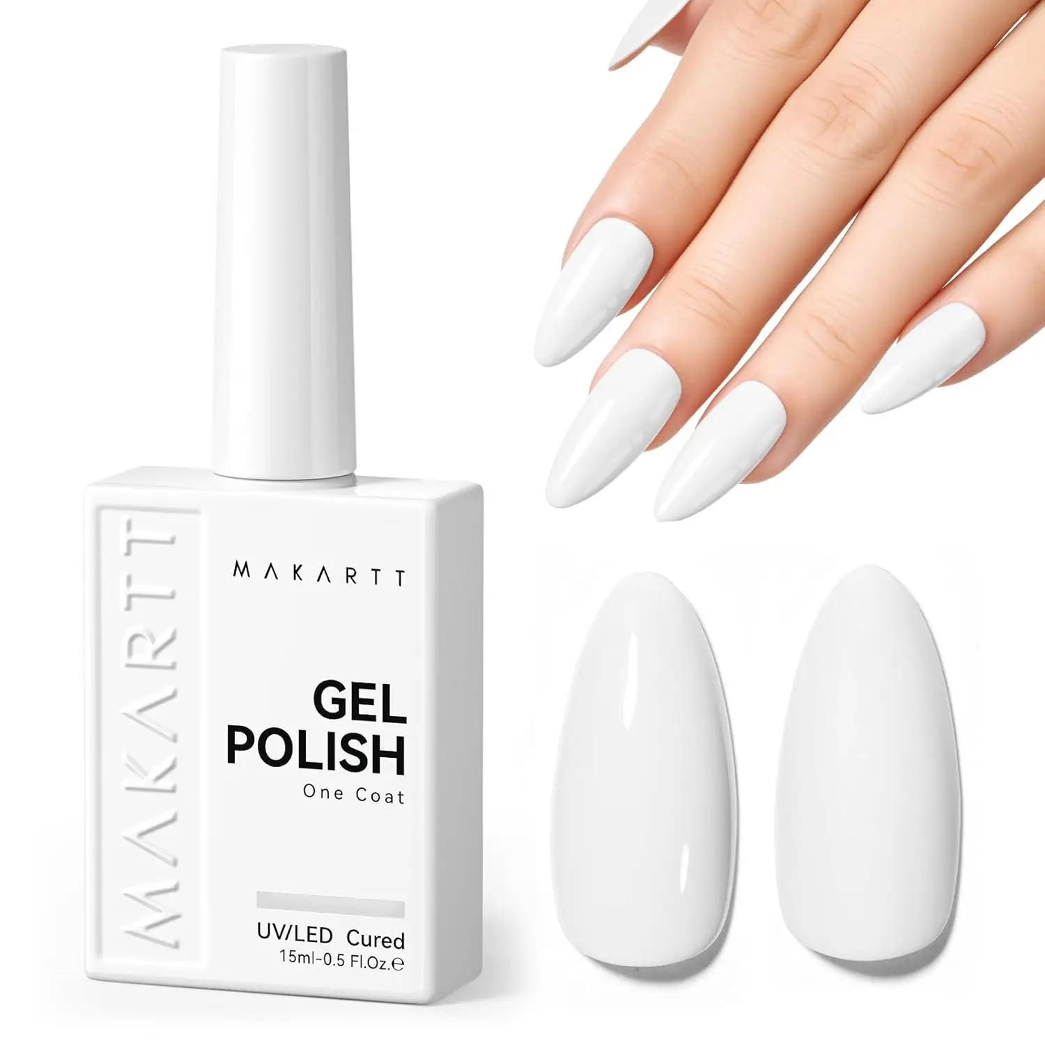 Makartt Gel Nail Polish 15ml - Ultra Pigmented One-Coat, Soak Off, High-Gloss Ceramic Shine, Salon Grade UV Nail Art Manicure