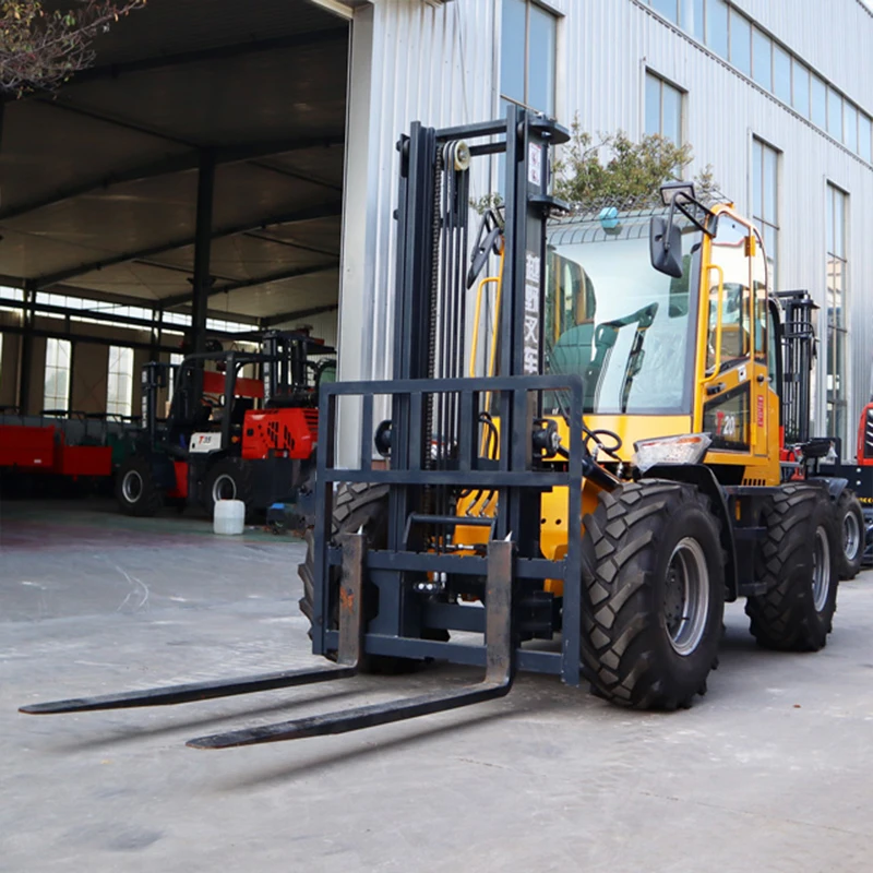 Customized 2t Off-Road Forklift | 4WD Diesel 2000kg Lift | For Farm Construction | Fast Shipping