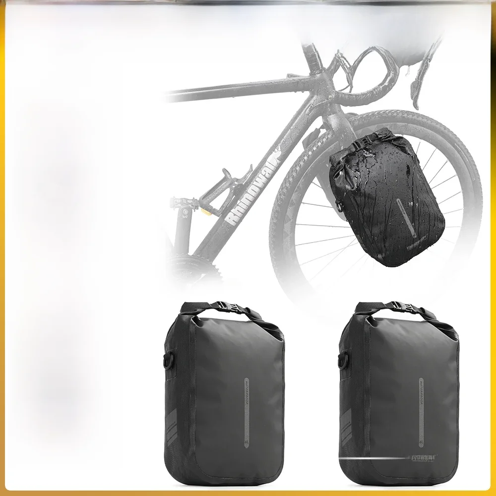 AliExpress Rhinowalk Bike Quick Release Fork Bag 2 Piece Waterproof 4L 6L Cycling Bicycle Front Pack Mount Electric Scooter Vehicle Bag