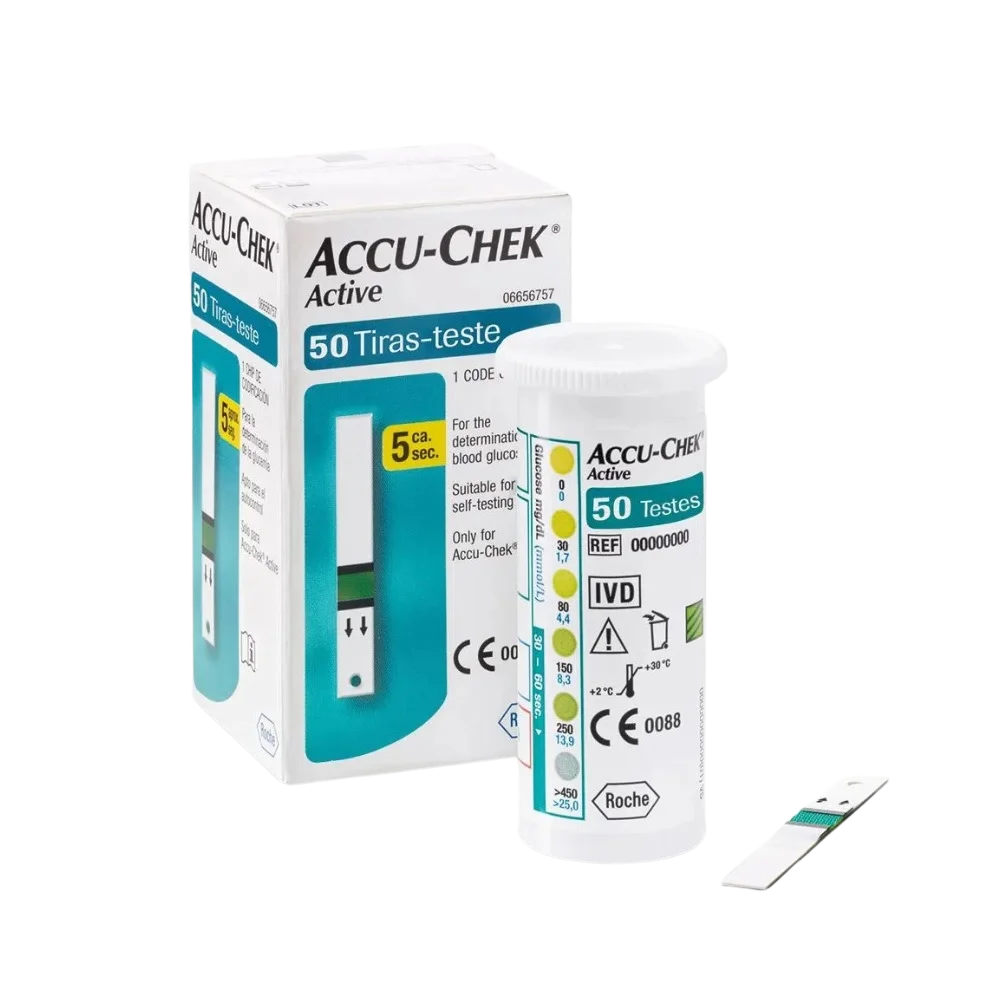 Tiras Accu-chek Active Para Medição de Glicemia - Caixa Com 50 Tiras - Promoção