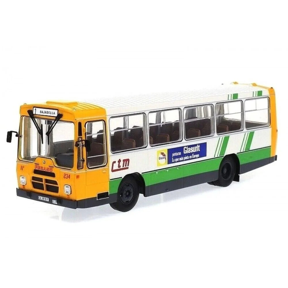 Salvat, Bus 5062A Ctm 1980 Espagne, échelle 1:43, miniature en métal moulé sous pression, collection de camions et bus espagnols, sans fascicule, emballage blister d'origine