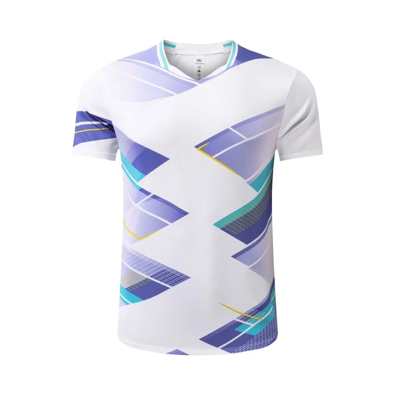 Ropa de tenis de bádminton para hombre y mujer, de manga corta Camiseta deportiva, cómoda, transpirable, absorbente de sudor, secado rápido, novedad de 2024