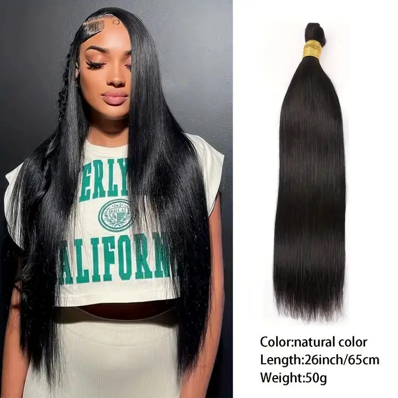 

Шелковые прямые косы без утка, наращивание человеческих волос, пучки человеческих волос 16-26 дюймов, натуральные черные девственные волосы, оптом для плетения