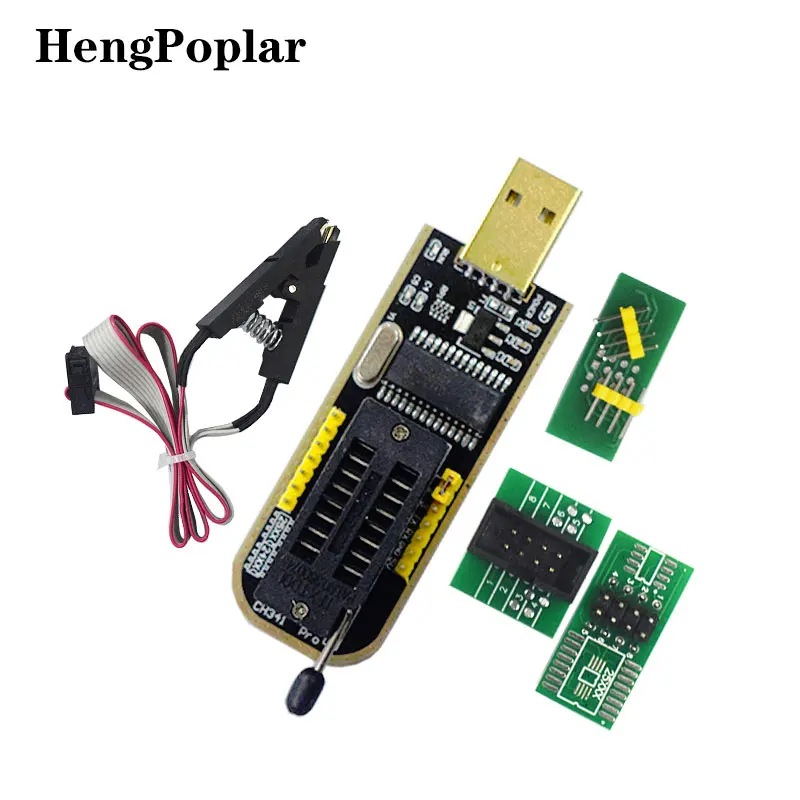 CH341A  CH341 24 25 Series EEPROM Flash BIOS USB Programmer Module + SOIC8 SOP8 Test Clip For EEPROM 93CXX / 25CXX / 24CXX