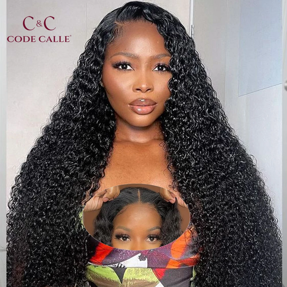 Wear and Go Glue-free African Curly Human Hair Wig Kinky 13x4 HD Transparent Front Lace Wig Daily Wear Suitable for Black Women