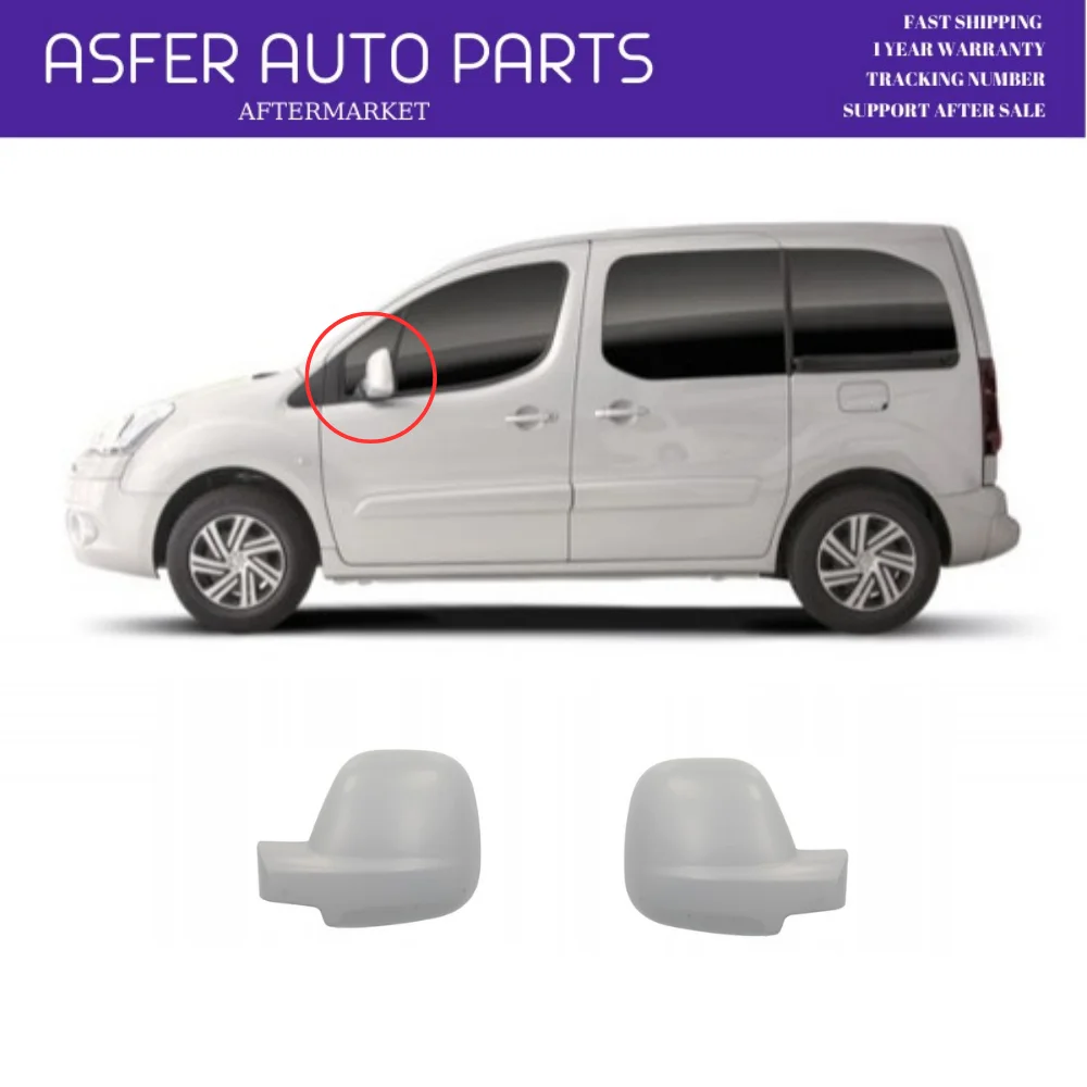 Primed Mirror Cover Left or Right  for  Berlingo-Rifter-Partner-Expert-Combo-Jumpy-Toyota Proace City 2013 after oem 1608180980