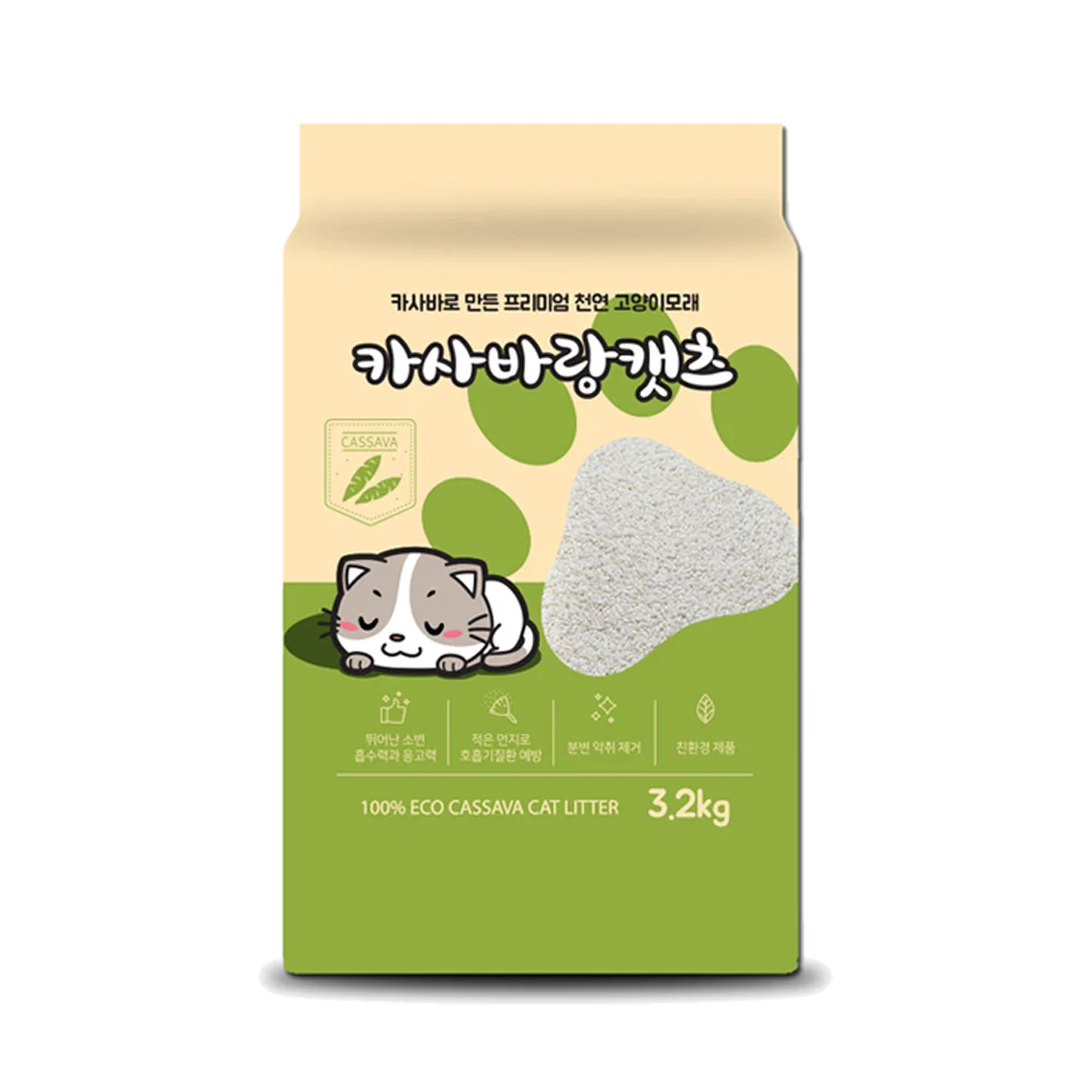 Cassava with cats 3.2kg x 3ea cassava cat litter