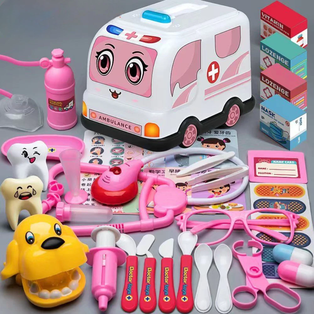 

WizKidz Kids Doctor Nurse Role Play Set Educational Medical Kit With Stethoscope Dental Tools for Boys & Girls Perfect Gift Idea