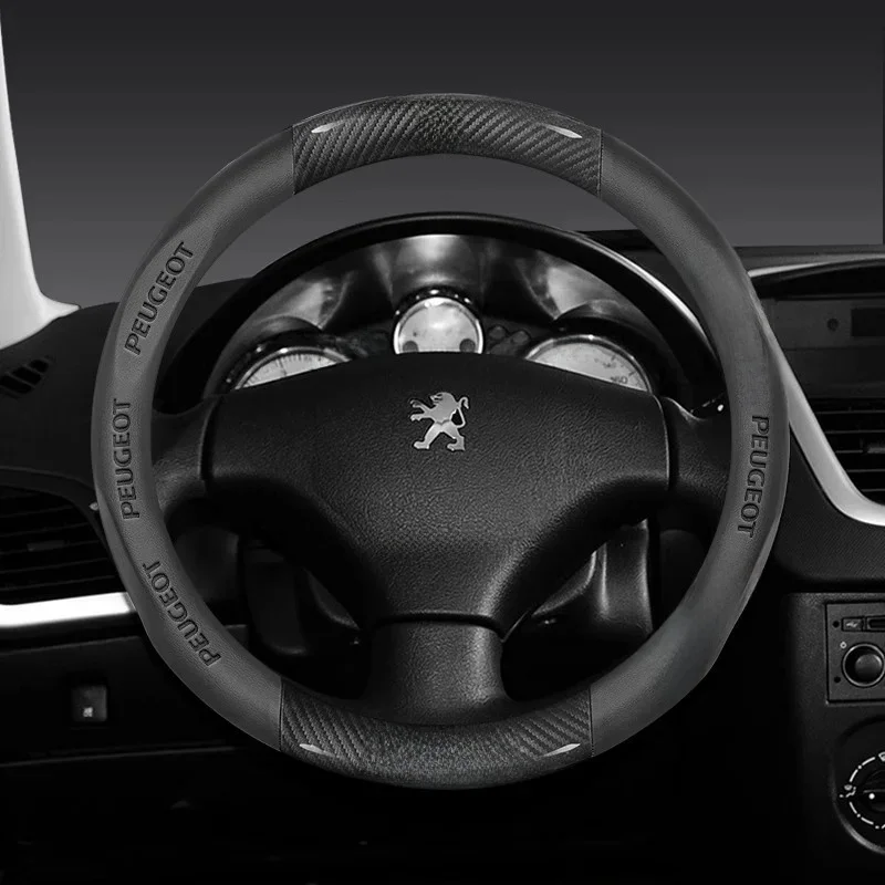 Pokrowiec na kierownicę do Peugeot 106 107 108 206 207 208 301 307 308 406 407 408 508 607 2008 3008 4008 5008 GT RCZ Rifter — zdjęcie 2