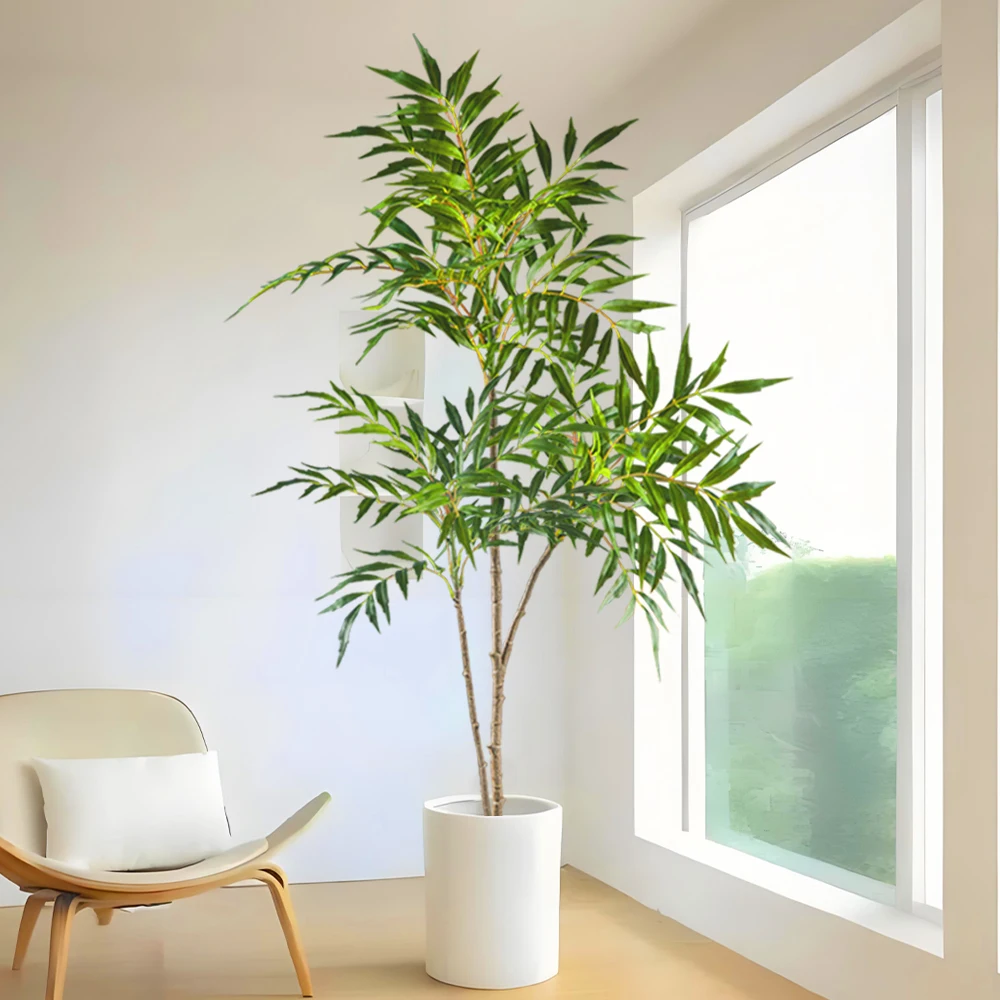 Palmier artificiel de 78 à 140 cm, branche de cocotier tropicale, faux ficus, plantes en plastique, cocotier pour la décoration de la maison, du jardin et du bureau