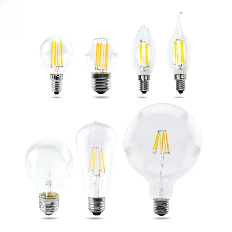 E14 E27 LED ampoule 220V verre Vintage LED Filament ampoule 2W 4W 6W 8W rétro décoration à incandescence LED éclairage lampe Ampoule