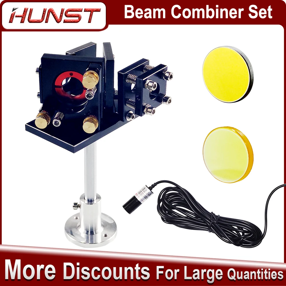 

Hunst Beam Combiner Set 25mm Laser Beam Combiner +Mirror Mount + Laser Red Pointer for CO2 Laser Engraving Cutting Machine.