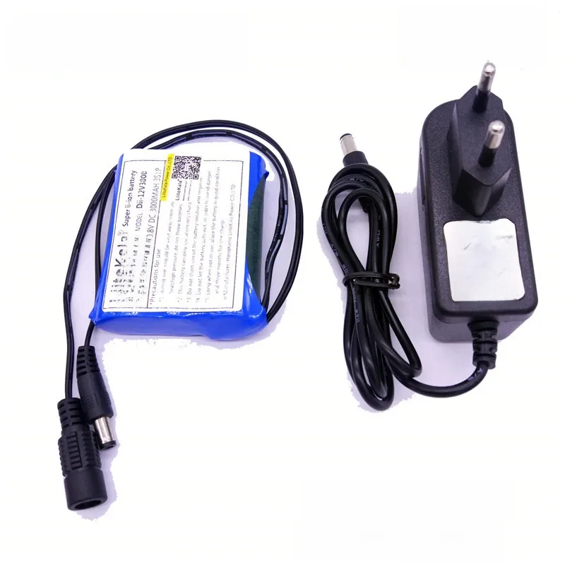 HK LiitoKala Dii-12V3000 DC 12V 3000mAh 18650 li-lon DC12V Super akumulator P + ue ładowarka AC — zdjęcie 2