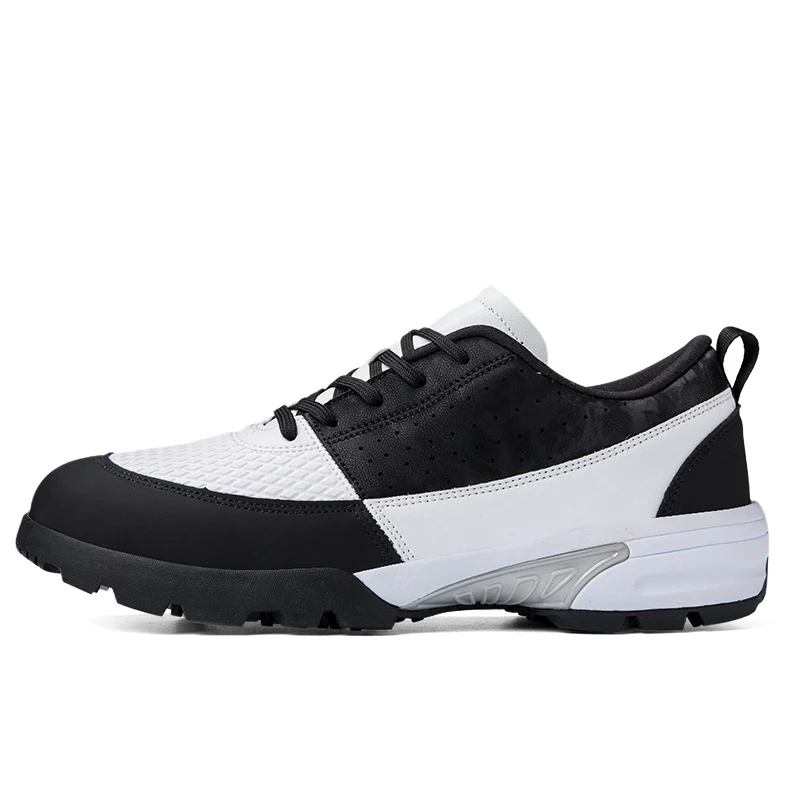 Waterproof Golf Shoes Men Women Leather Non-slip Spikeless Golf Sneakers Light Golf Training Sneakers Golf Athletic Shoes Black