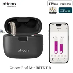 Oticon REAL 1 REAL 2 REAL 3 miniRITE T R hearing aid 48 channel bluetooth rechargeable adjustable programmable