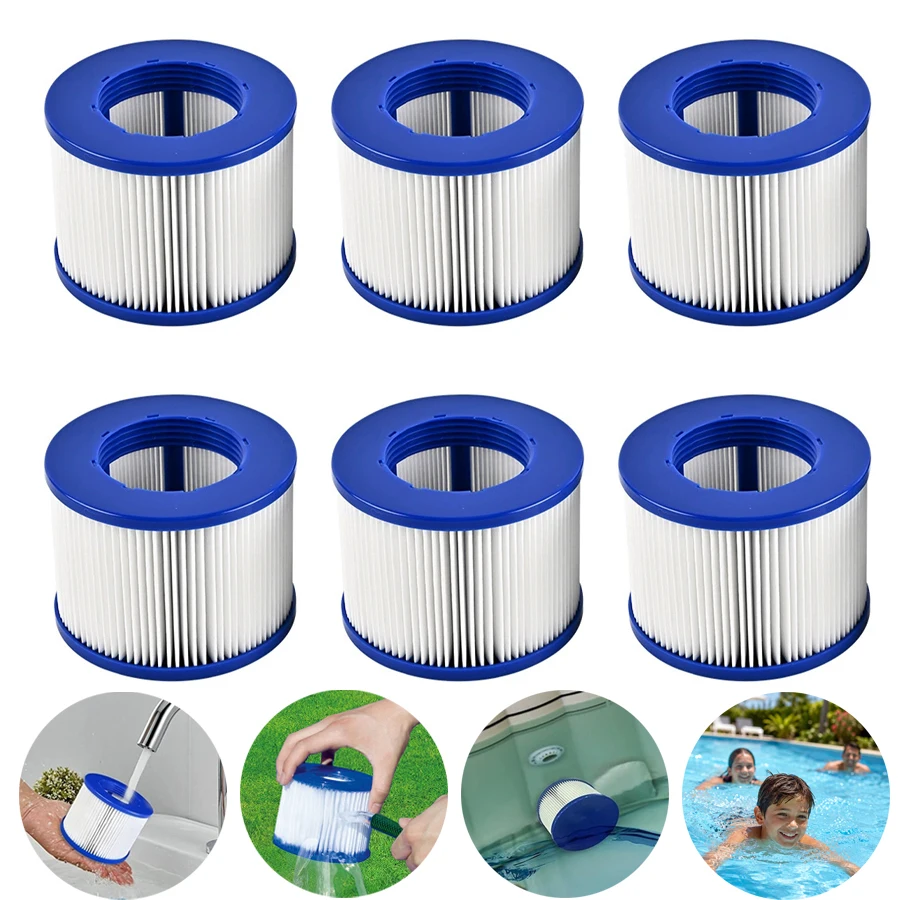Inflatable Hot Tub - 1/2/4/6 Stück Typ VI Spa-Filterkartusche 10x7,7cm