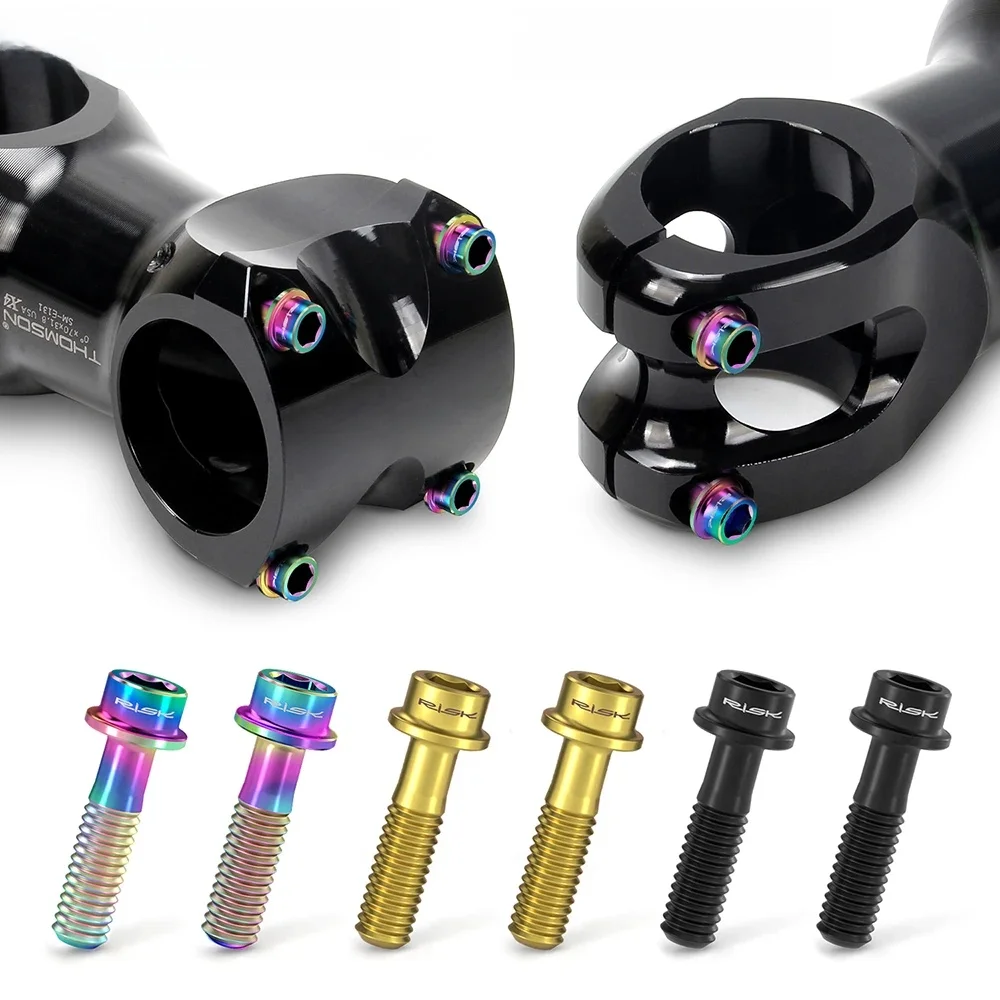 AliExpress RISK Titanium Bicycle Stem Screws M5x16/18mm MTB Road Bike Steering Stem Fixing Screws Ultralight
