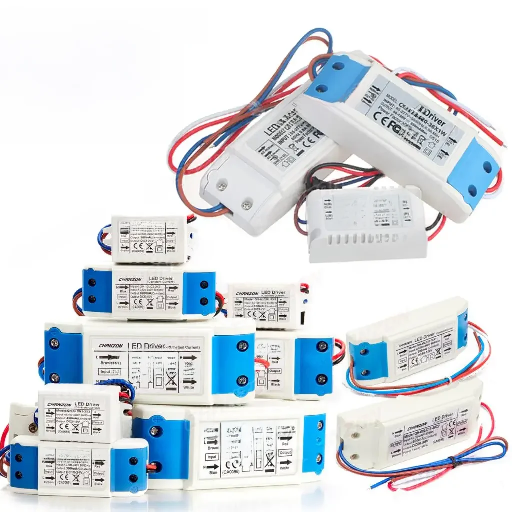 Led Licht Fahrer Adapter 6W 10W 20W 36W 50W 300Ma 450Ma 600Ma 900Ma 1500Ma Konstante strom