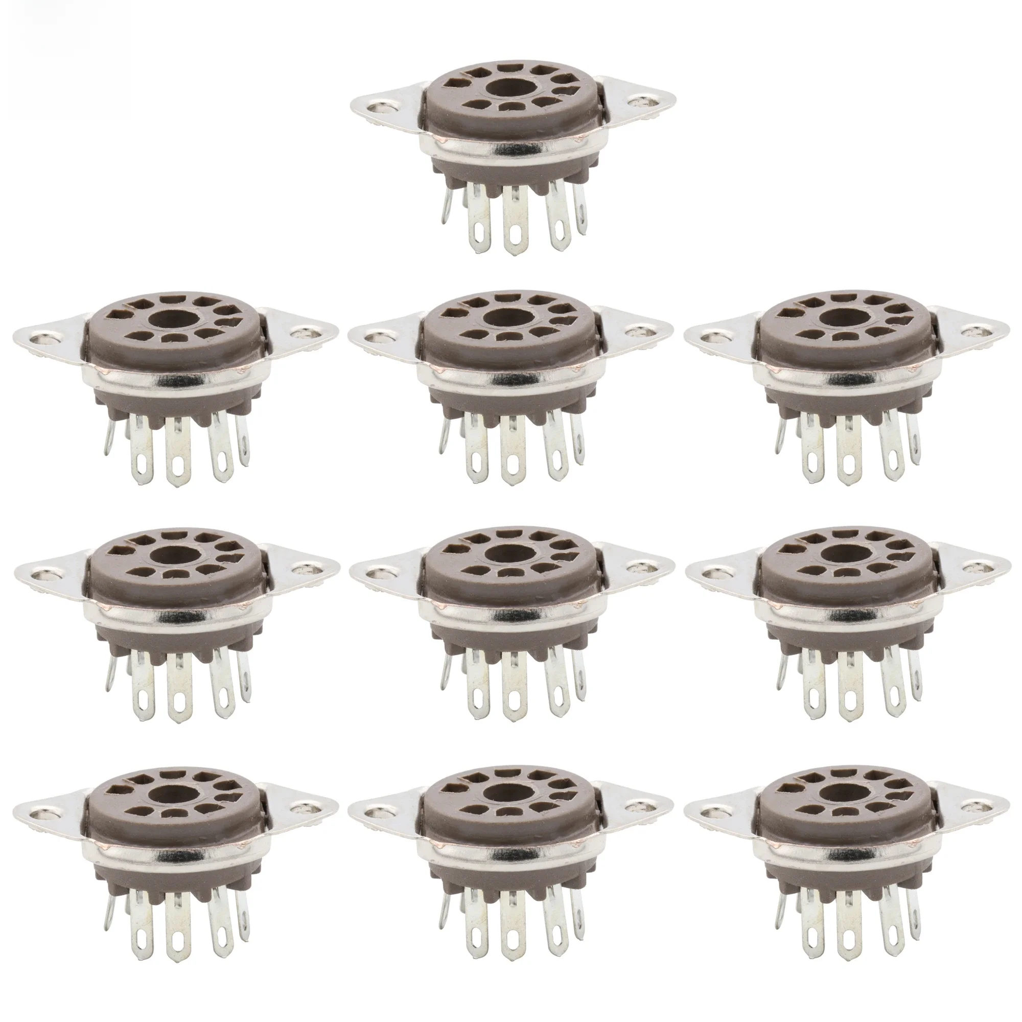 10szt 9-pinowa bakelitowa podstawa zaworu gniazdowego do 6922 ECC83 ECC82 EL84 12AT7 12AX7 12AU7 Vintage Audio Amplifier HIFI DIY Project — zdjęcie produktu 7