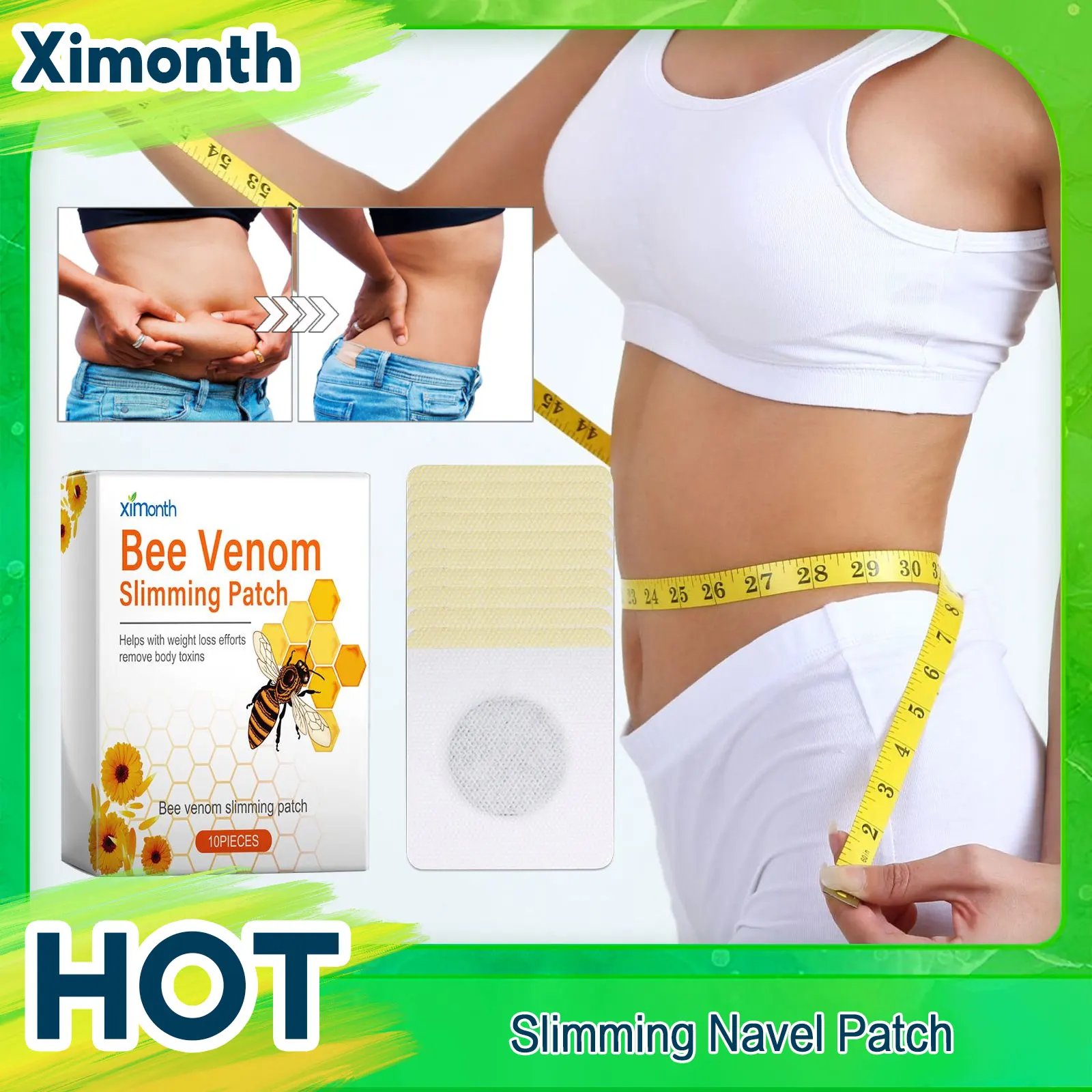 

Slimming Navel Patch Cellulite Removal Loss Wrist Belly Fat Thin Arm Thigh Tummy Firming Detox Slim Down Body Shaping Sticker