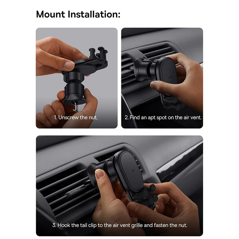 Baseus 15W Car Wireless Charger Car Phone Holder Bracket Mount Fast QI Charger Mobile Charger Holder For iPhone Samsung Xiaomi