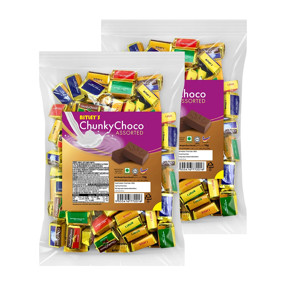 Surtido de Chocolate Grueso Beetle's 1kg X 2 Piezas