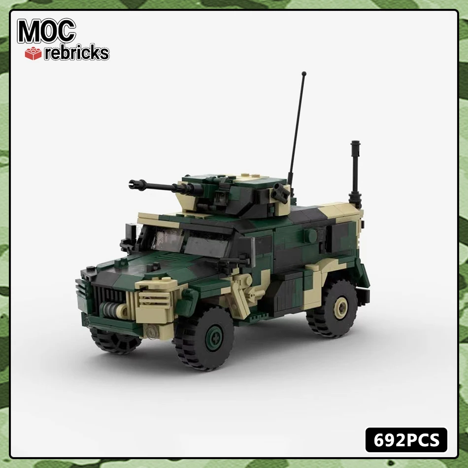 MOC Military Series Russian Special Soldier Typhoon-VDV MRAP-type Armoured Vehicle Building Block SWAT Car Model Bricks Toys