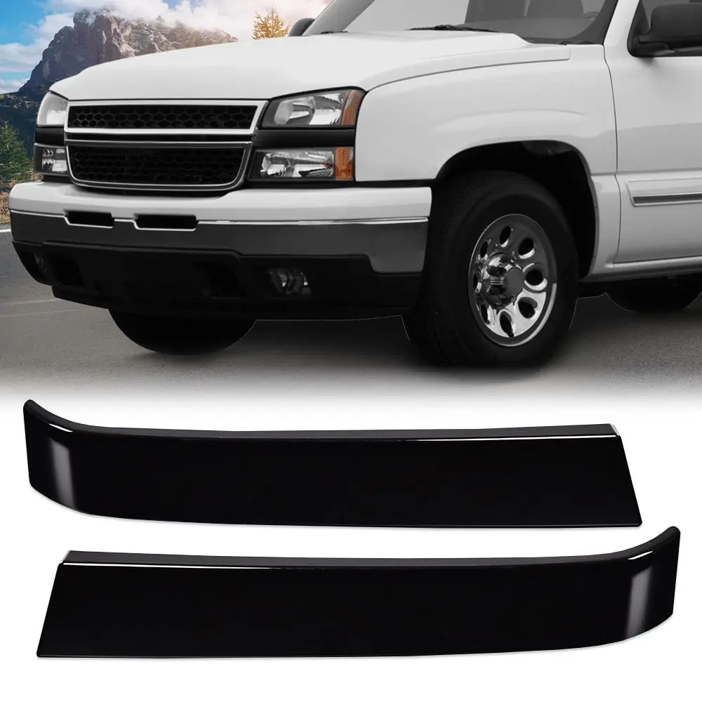 

Front Grille Molding Primed Compatible with 2003-2007 Chevy Silverado Left Driver & Right Passenger Side Gm1212104 Gm1213104