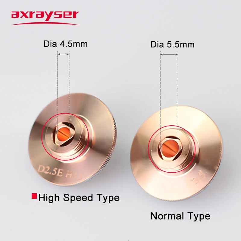 High Speed Laser Nozzles Dia28/32mm M11/M14 Double Layer Chrome Plated for HSG HANS Precitec Raytools WSX CNC Laser Head Parts