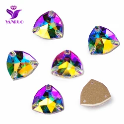 YANRUO 3272 Trilliant Brilliant Sew On AB Sewn Rhinestones Sewing Glass Crystal For Dress Clothes Jewelry DIY Garment Show