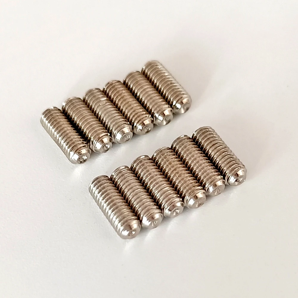 12 Pcs Electric Guitar Bass Bridge String Saddle Adjust Height Hex screws - Tremolo Bridge Hexagon Screw - M3*8mm-12mm