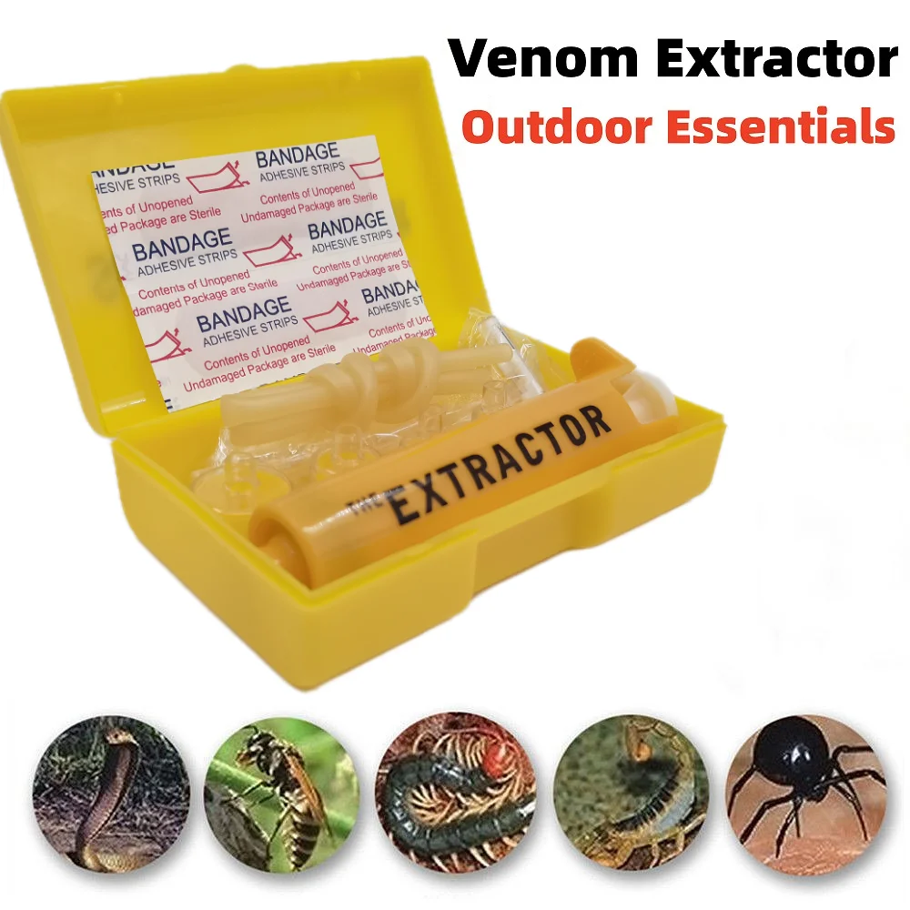 

Outdoor Insect Snake Bite Vacuum Venom Extractor Wild Venomous Bee Bites Vacuum Detox Pump Survival Rescue Emergency First Aid